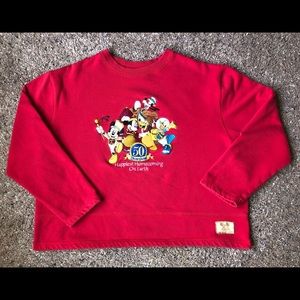 Red Disneyland 50th  anniversary sweater